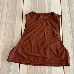 Rust colored Lululemon tank top